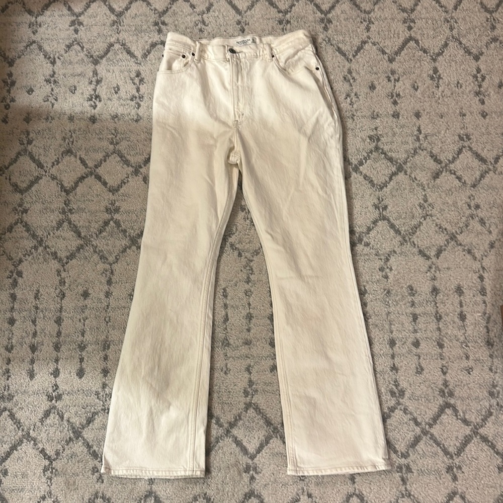 Cream Vintage Flare A&F Jeans